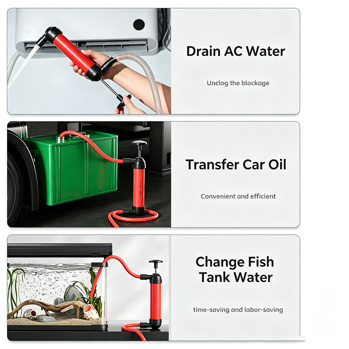 Manual Siphon Pump AC Drain Un - Oil Drain Tank 评论和价格