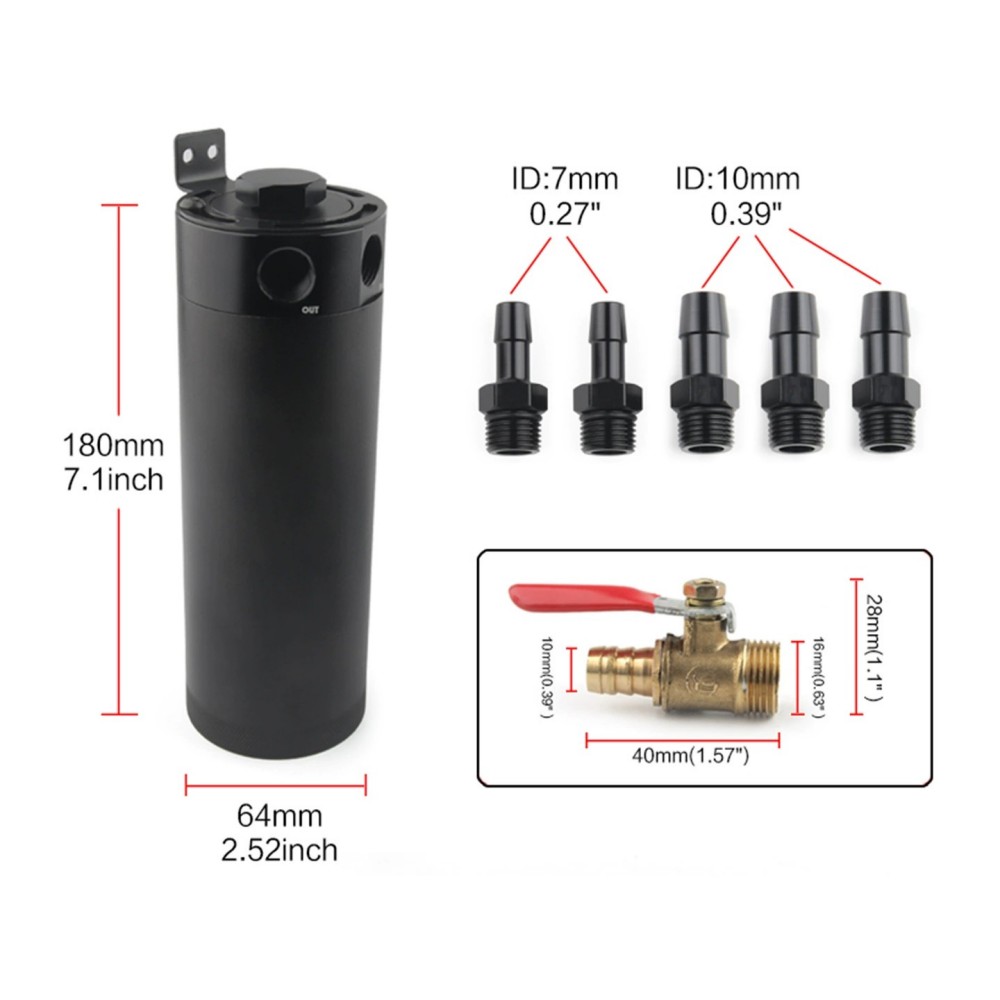 Universal 2-Port Baffled Oil C - Oil Drain Tank 评论和价格