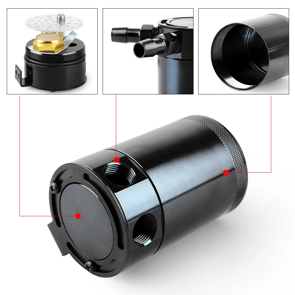 Oil Catch Can Baffled Aluminum - Oil Drain Tank 评论和价格