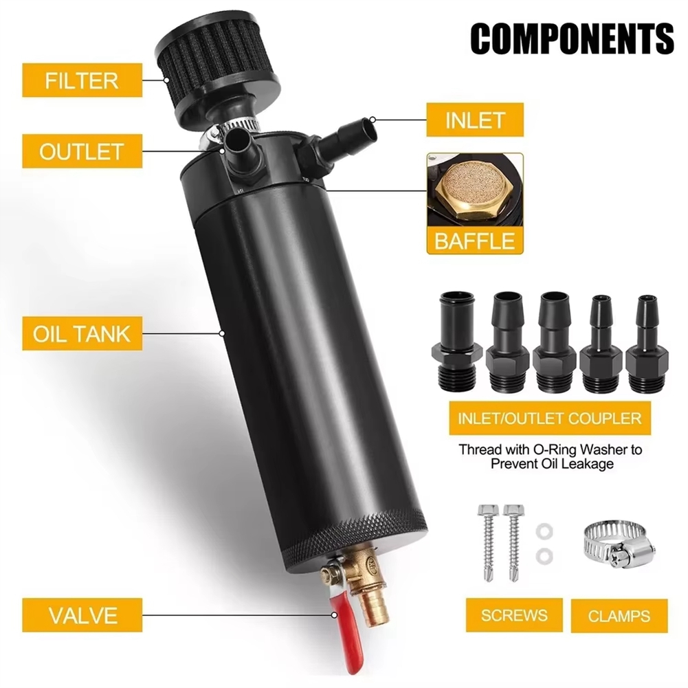 GOODT37C Universal 2 Port Alum - Oil Drain Tank 评论和价格