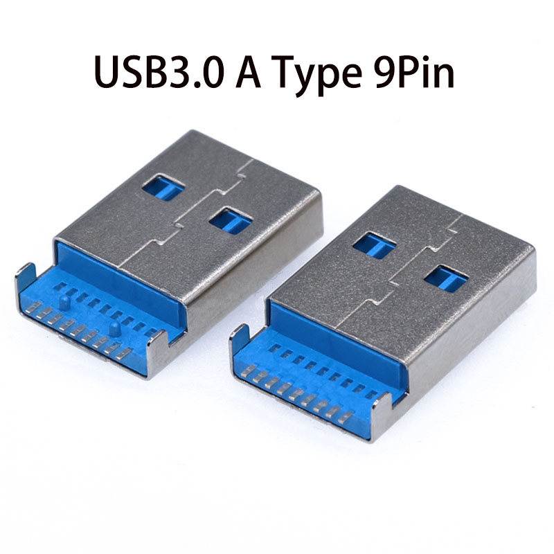 10PCS USB 3.0 A Type Male Plug - Transmission Jack Adapter 评论和价格