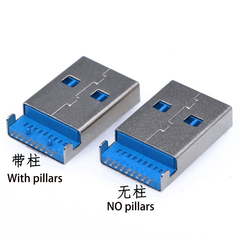 10PCS USB 3.0 A Type Male Plug - Transmission Jack Adapter 评论和价格
