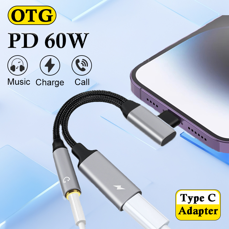 OTG 2 in 1 Elbow Usb Type C to - Transmission Jack Adapter 评论和价格