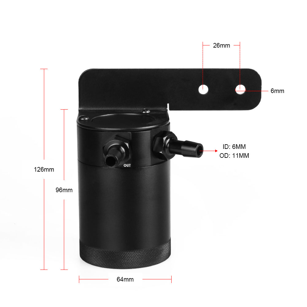 RASTP - 2-Port Oil Catch Can T - Oil Drain Tank 评论和价格