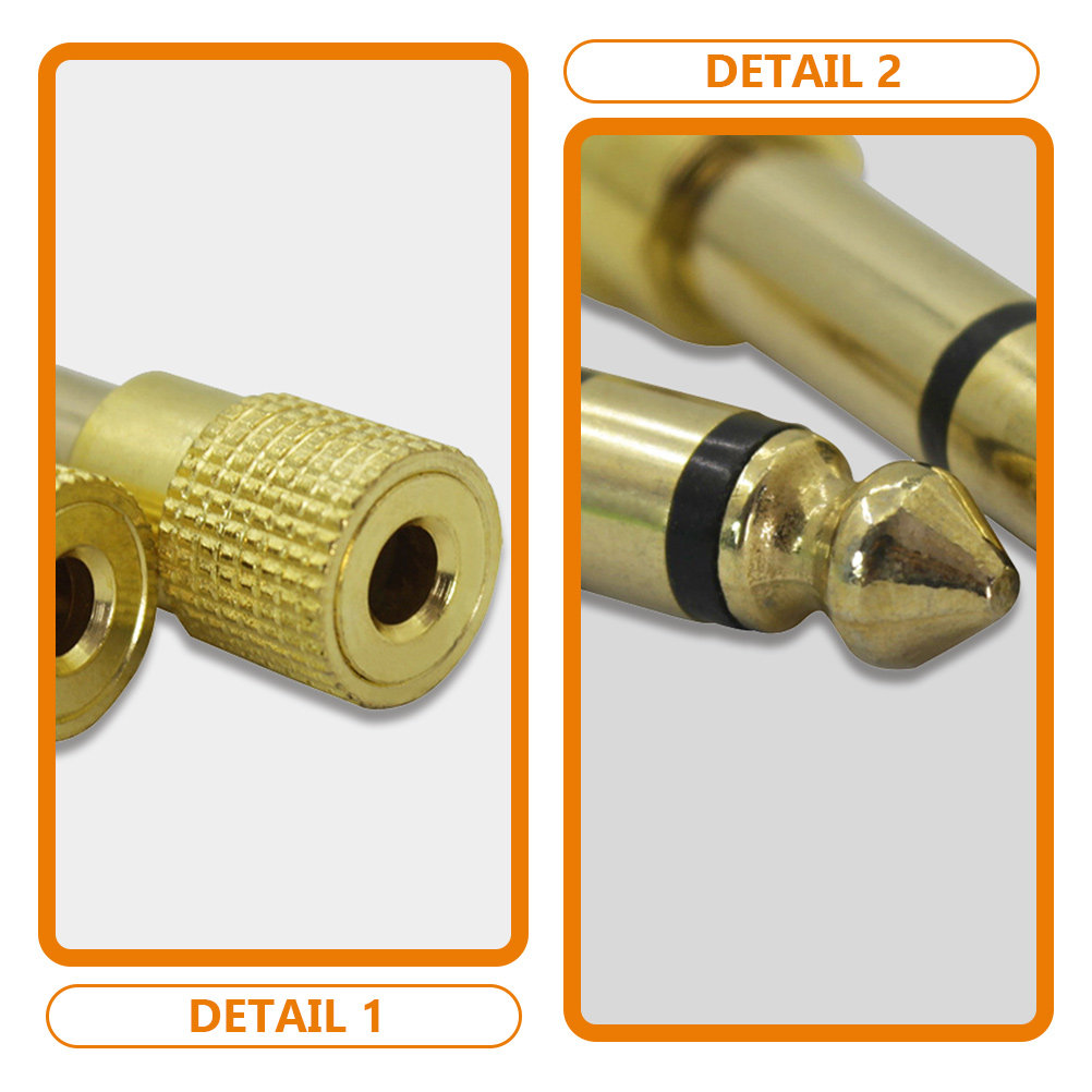 2Pcs 3.5mm to 6.5mm Headphone  - Transmission Jack Adapter 评论和价格